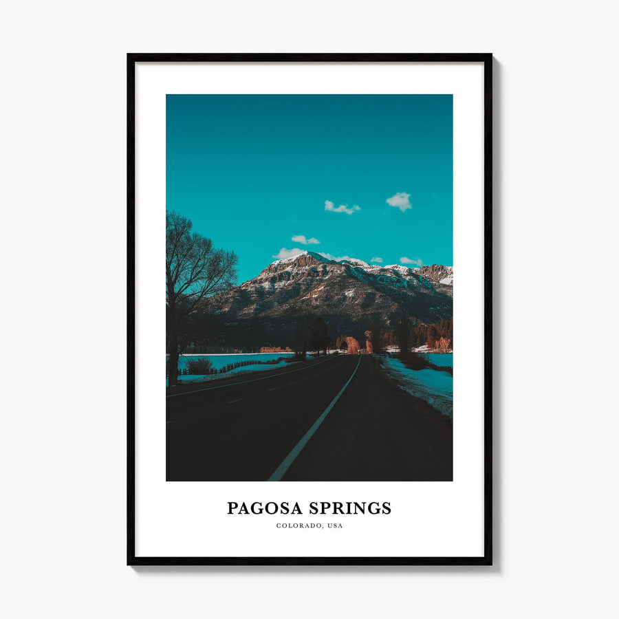 Pagosa Springs Classic Poster, framed poster mockup