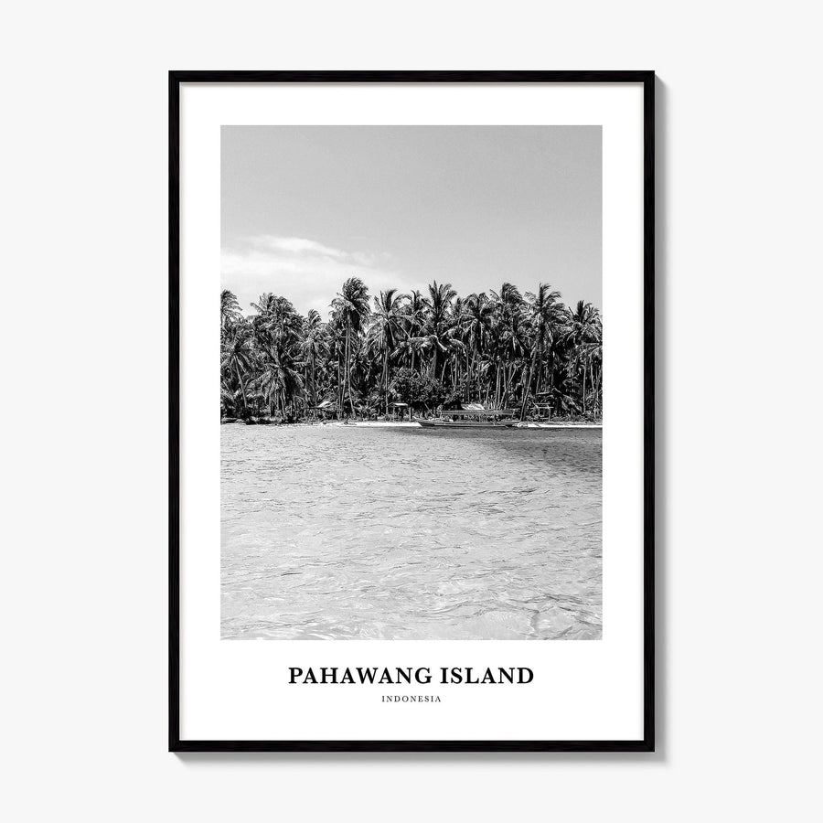 Pahawang Island Classic Poster, framed poster mockup