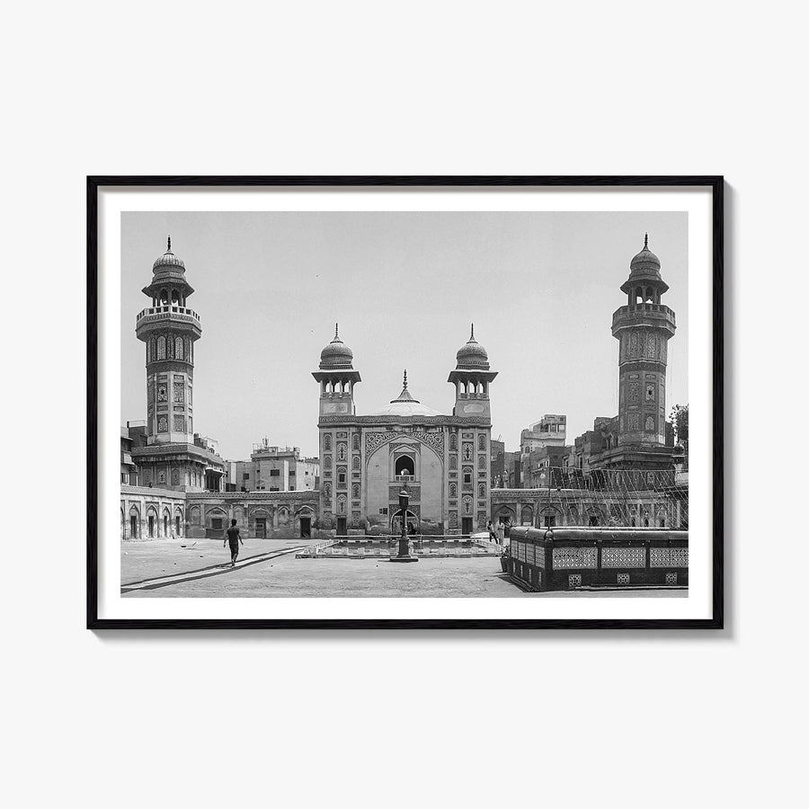Pakistan black & white photo poster of Asia – horizontal wall art, unframed print shown in interior mockup
