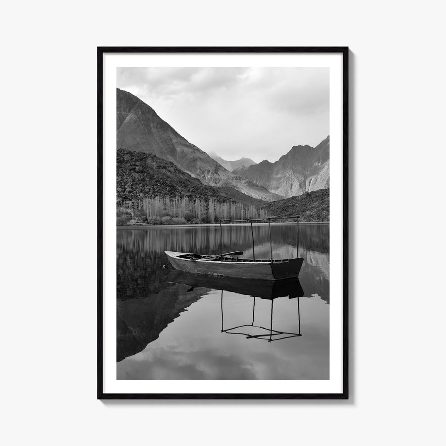 Pakistan black & white photo poster of Asia – vertical wall art, unframed print shown in interior mockup