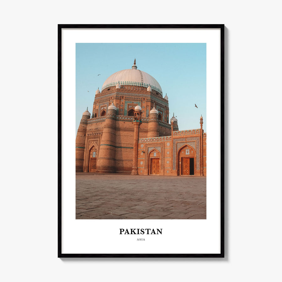 Pakistan Classic Poster, framed poster mockup