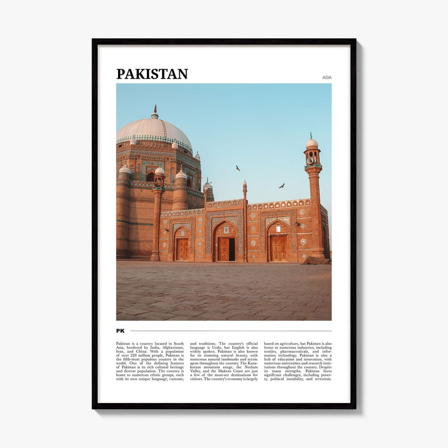 Pakistan Travel Poster, framed poster mockup