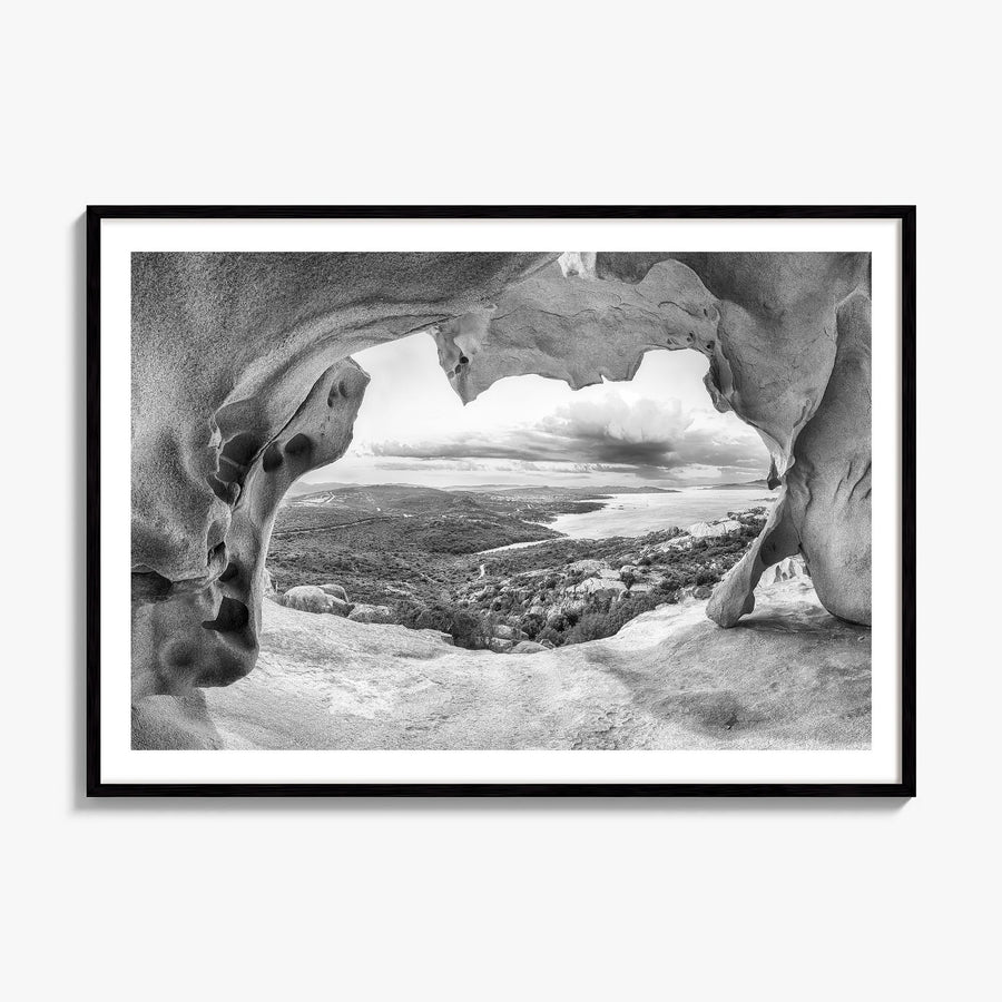 Palau, Italy Photo Poster, framed poster mockup, white border