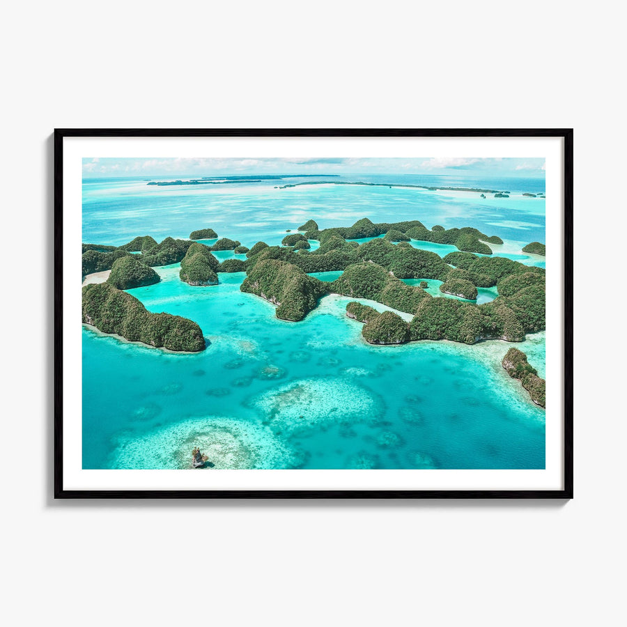 Palau Photo Poster, framed poster mockup, white border