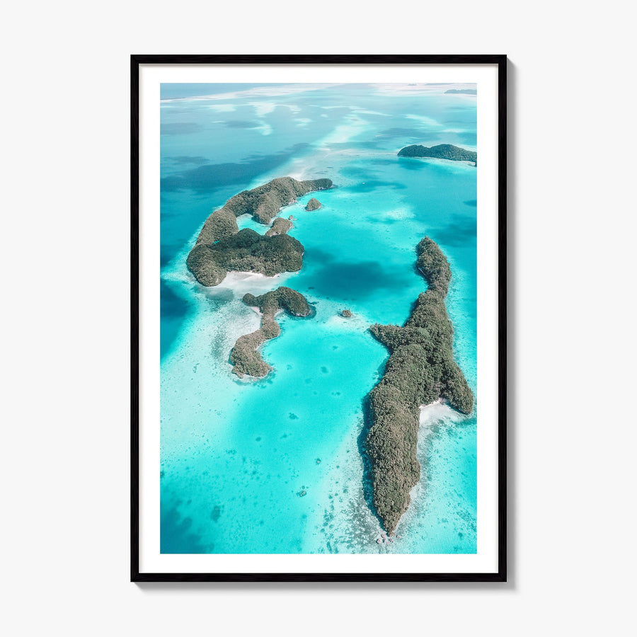 Palau Photo Poster, framed poster mockup, white border