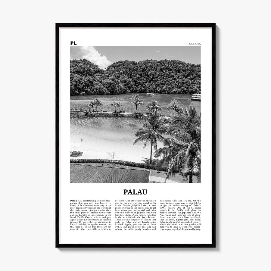 Palau Newspaper Poster, framed poster mockup