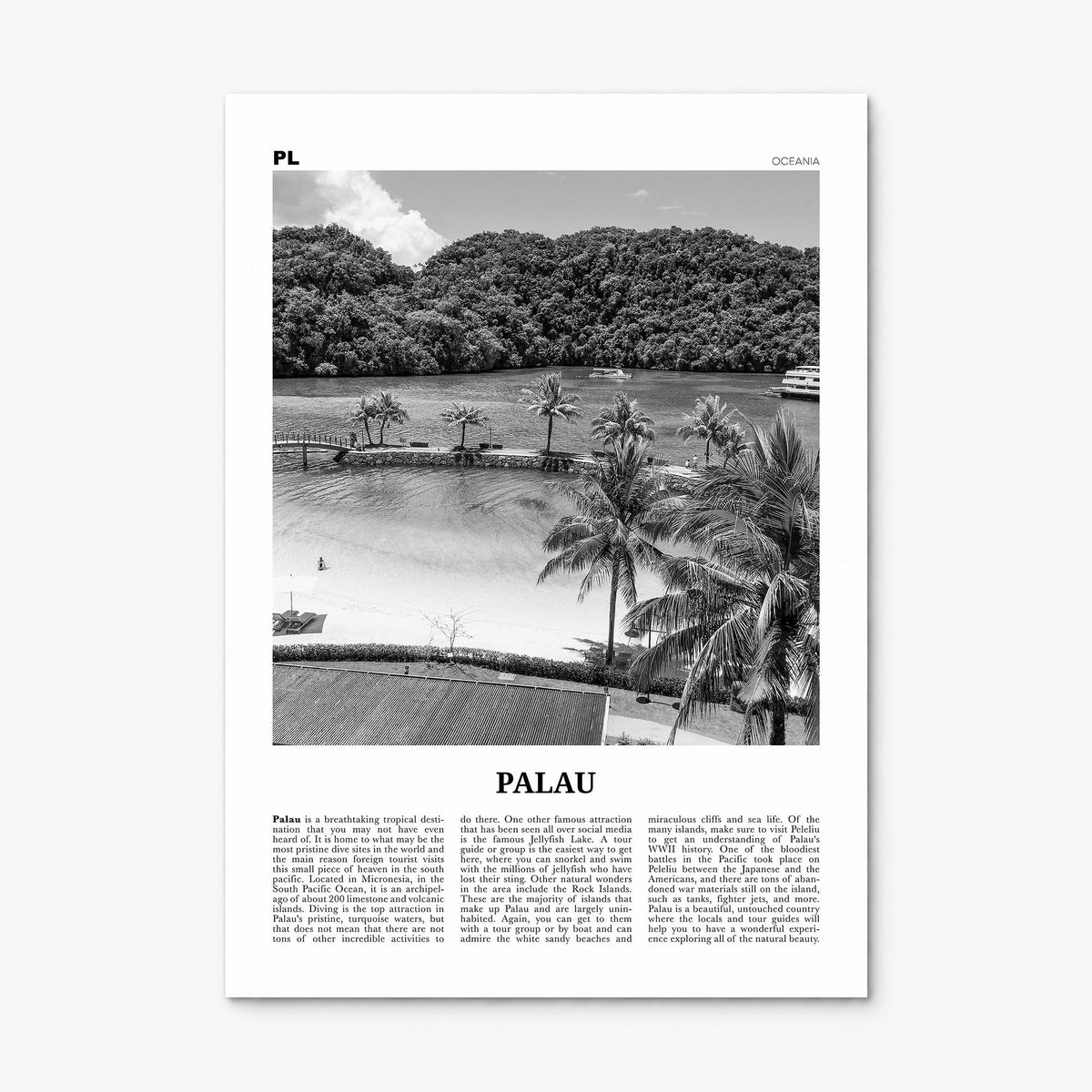 Palau Newspaper Poster, print only (unframed)