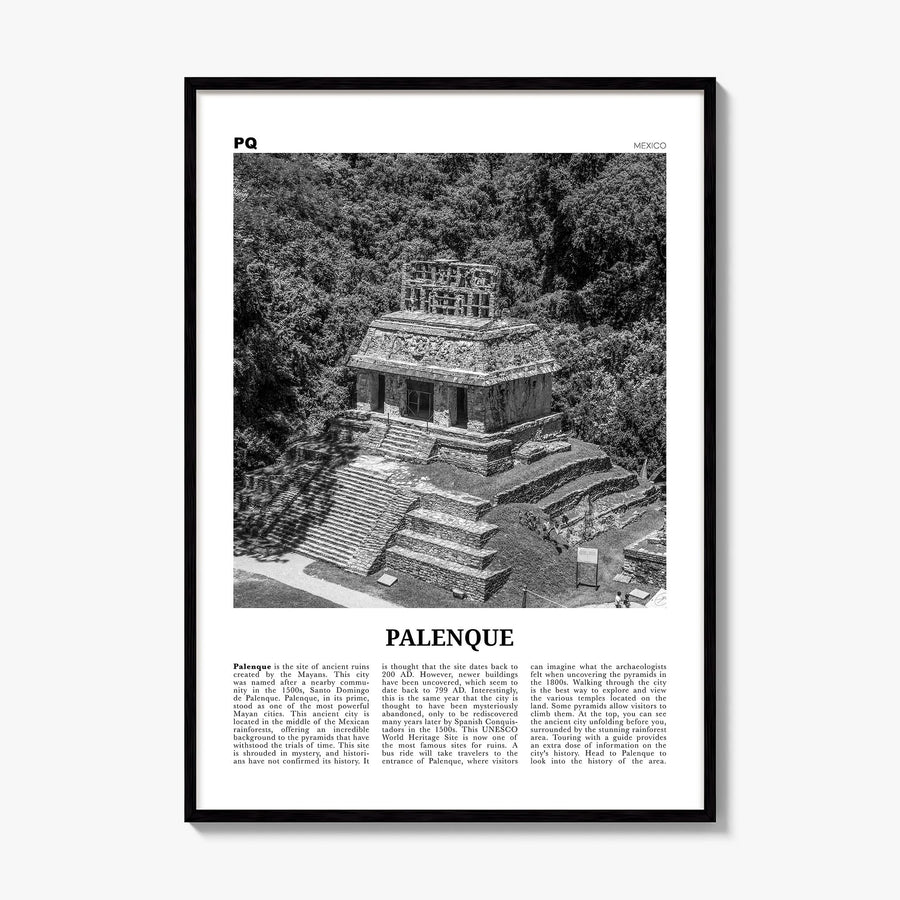 Palenque Newspaper Poster, framed poster mockup