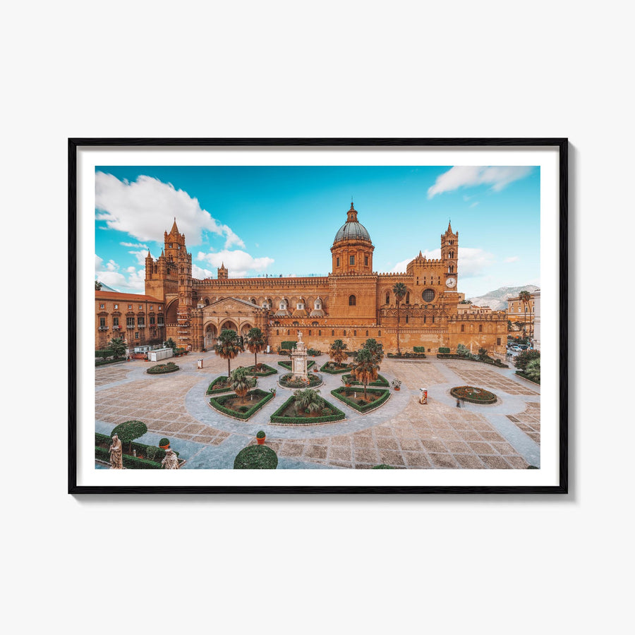 Palermo colorful photo poster of Italy – horizontal wall art, unframed print shown in interior mockup