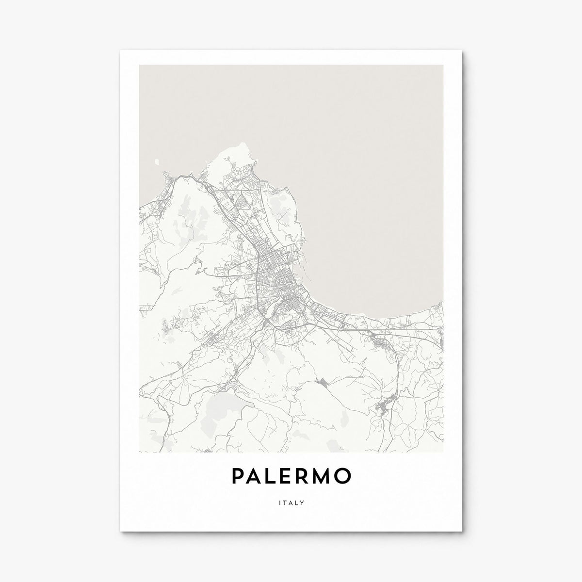 Palermo Map Poster, print only (unframed)