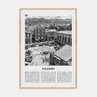 Palermo Poster Natural Wood / 8x12 in Nbourhood Travel B&W Poster