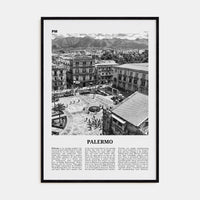 Palermo Poster Black Wood / 8x12 in Nbourhood Travel B&W Poster