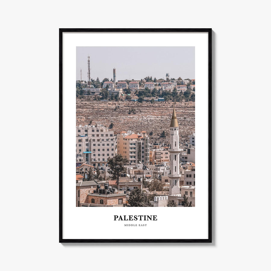 Palestine no. 1 colorful classic poster of Middle East – vertical wall art, unframed print shown in interior mockup