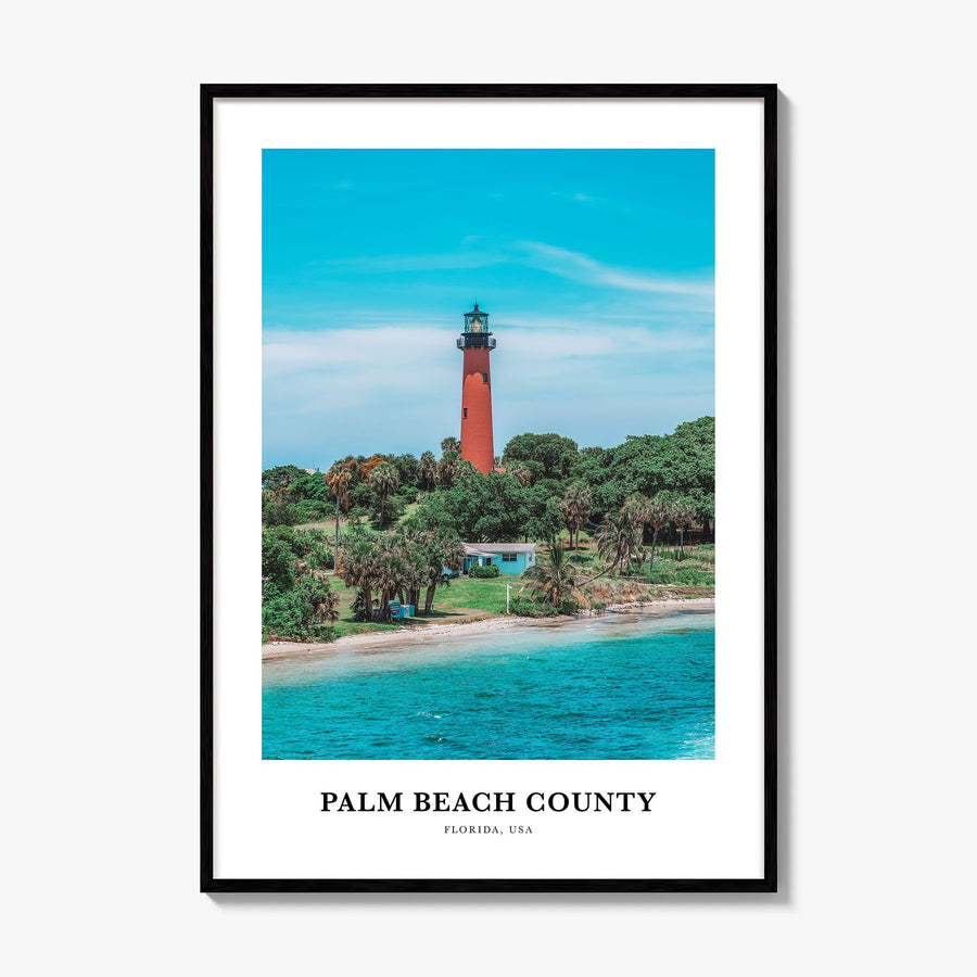 Palm Beach County Classic Poster, framed poster mockup