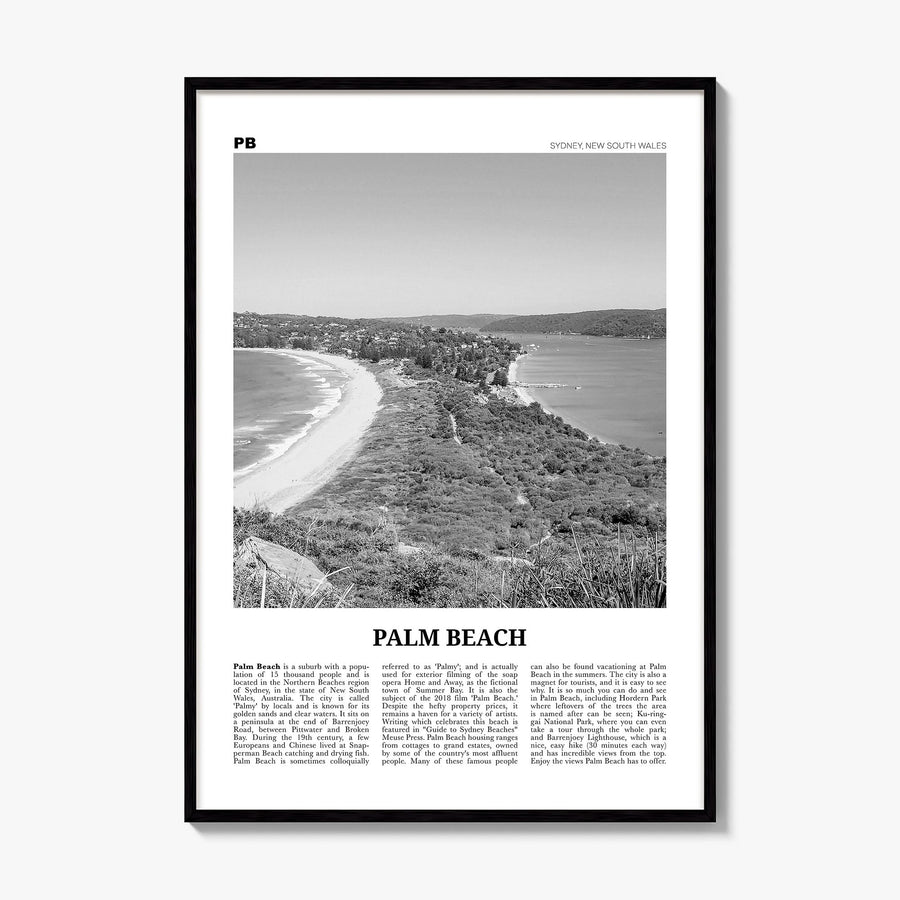 Palm Beach Newspaper Poster, framed poster mockup