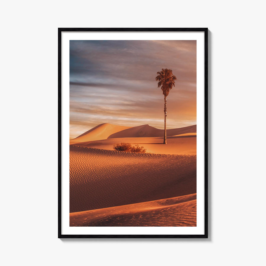 Palm Desert colorful photo poster of California, USA – vertical wall art, unframed print shown in interior mockup