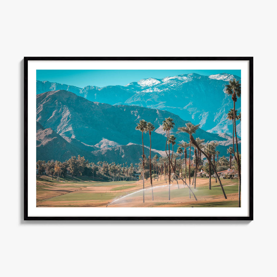 Palm Desert Photo Poster, framed poster mockup, white border