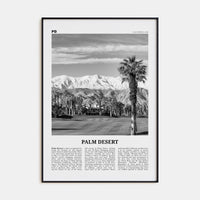 Palm Desert Poster None / 8x12 in Nbourhood Travel B&W Poster