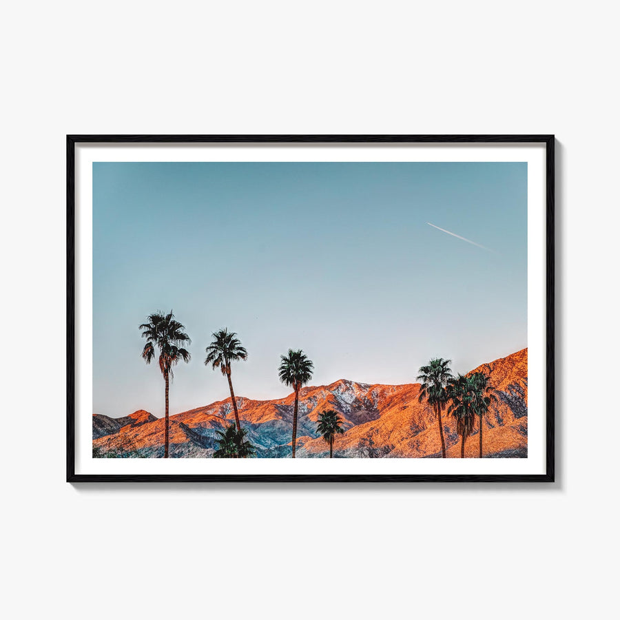 Palm Springs colorful photo poster of California, USA – horizontal wall art, unframed print shown in interior mockup