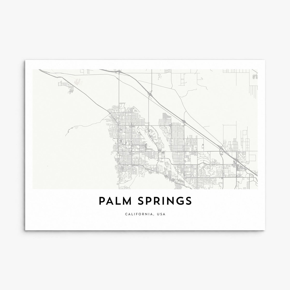 Palm Springs Map Poster, print only (unframed)
