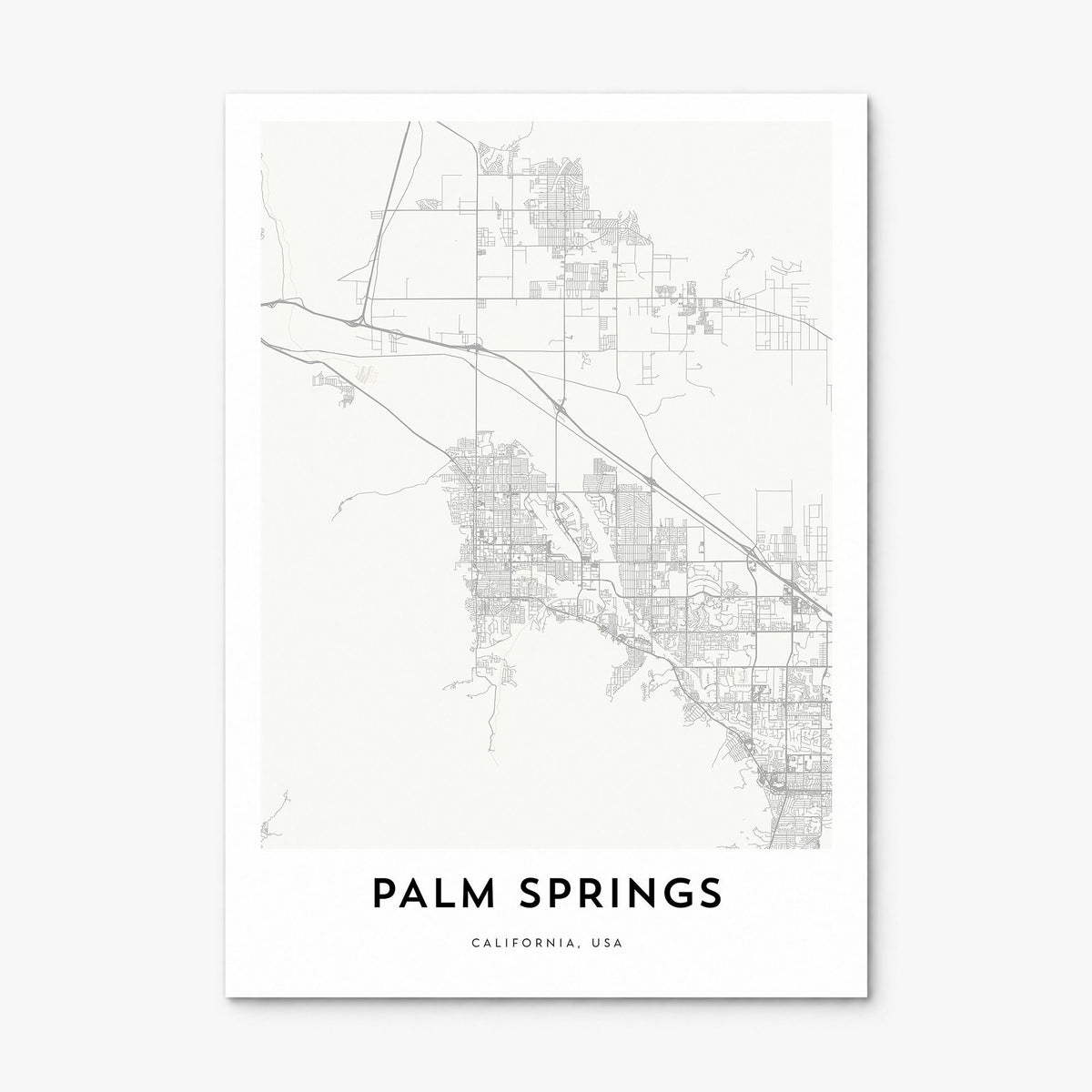 Palm Springs Map Poster, print only (unframed)
