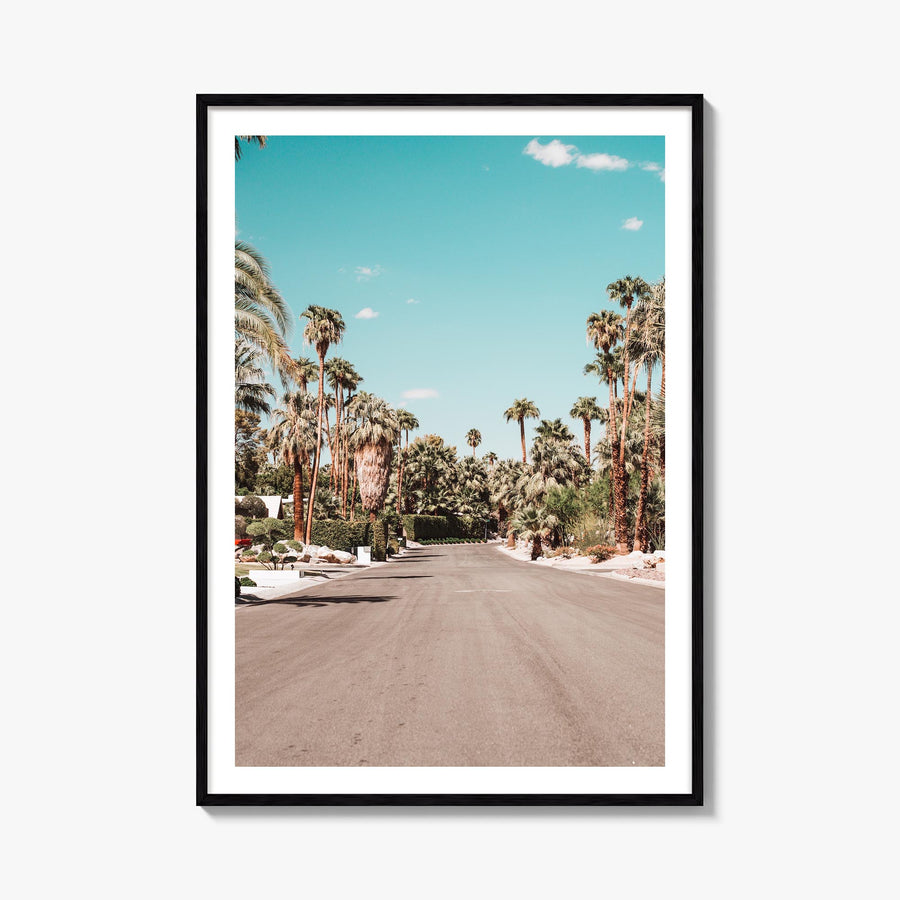 Palm Springs no. 1 colorful photo poster of California, USA – vertical wall art, unframed print shown in interior mockup