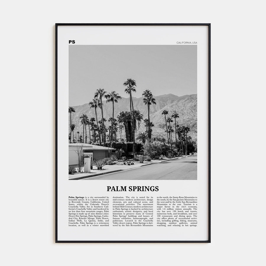 Palm Springs No 1 Poster None / 8x12 in Nbourhood Travel B&W Poster