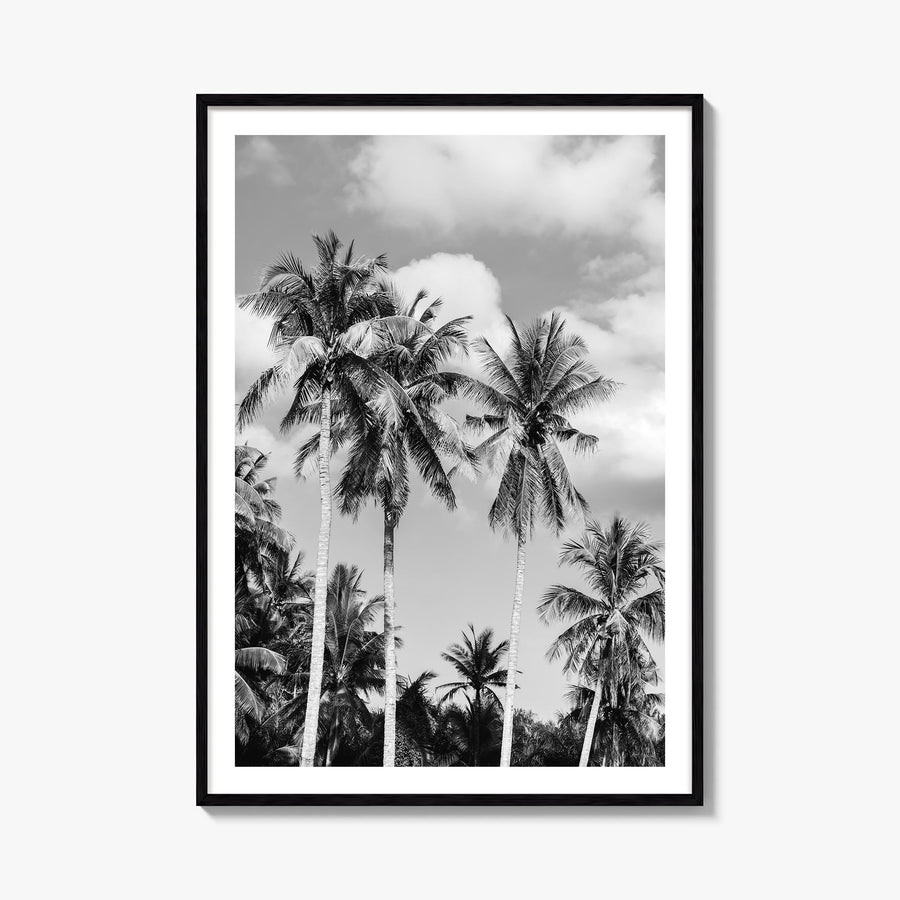 Palm Springs no. 2 black & white photo poster of California, USA – vertical wall art, unframed print shown in interior mockup