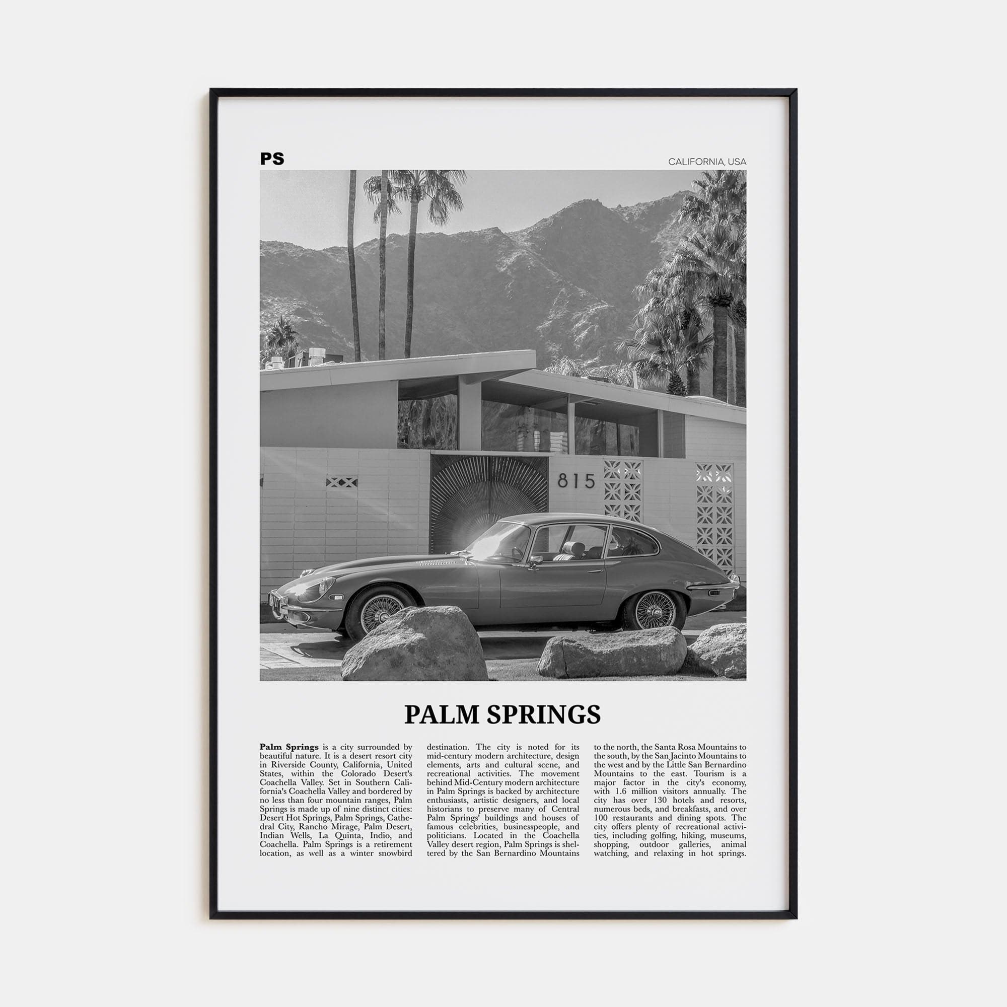 Palm Springs No 2 Poster None / 8x12 in Nbourhood Travel B&W Poster