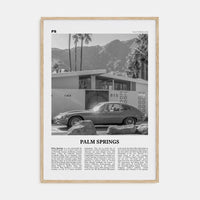 Palm Springs No 2 Poster Natural Wood / 8x12 in Nbourhood Travel B&W Poster