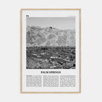 Palm Springs No 3 Poster Natural Wood / 8x12 in Nbourhood Travel B&W Poster