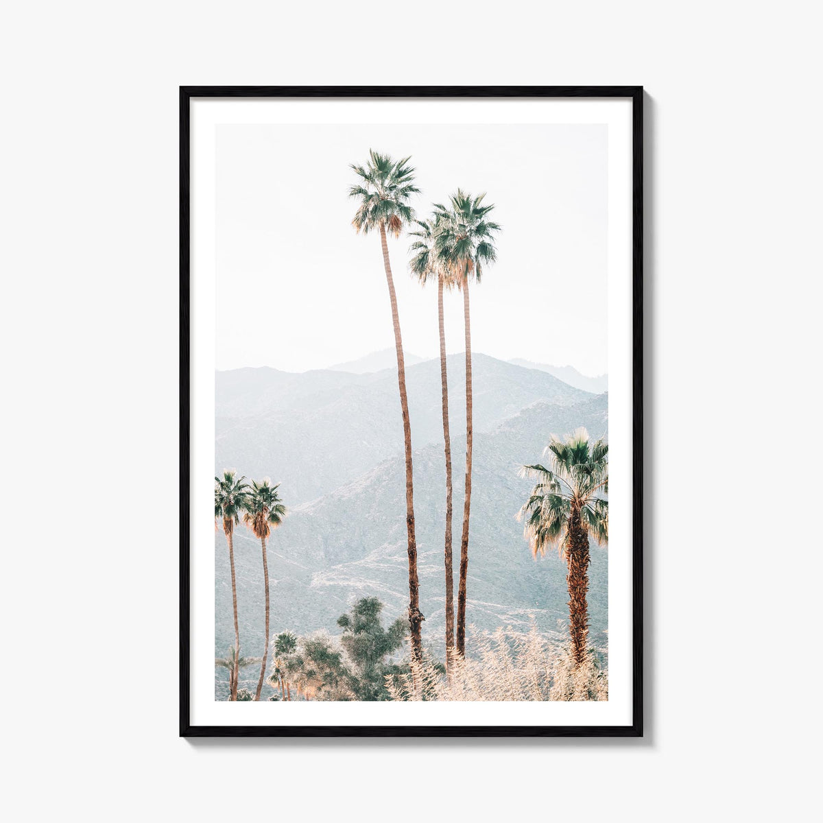 Palm Springs no. 4 colorful photo poster of California, USA – vertical wall art, unframed print shown in interior mockup