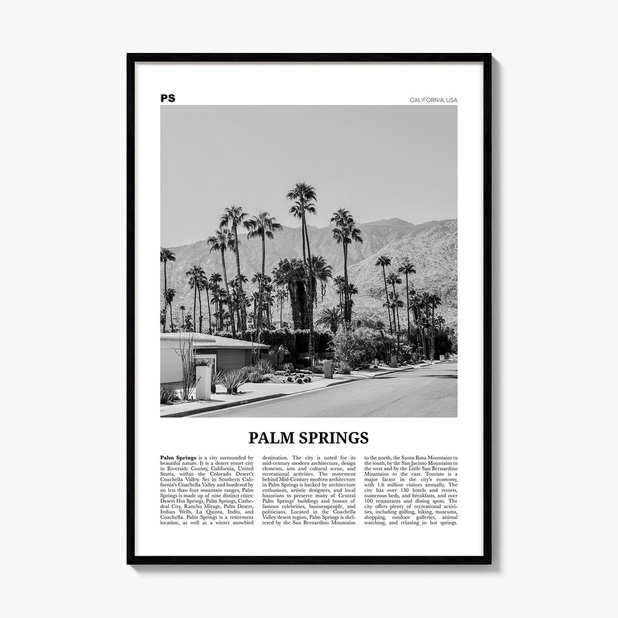 Palm Springs Newspaper No 1 Poster, framed poster mockup