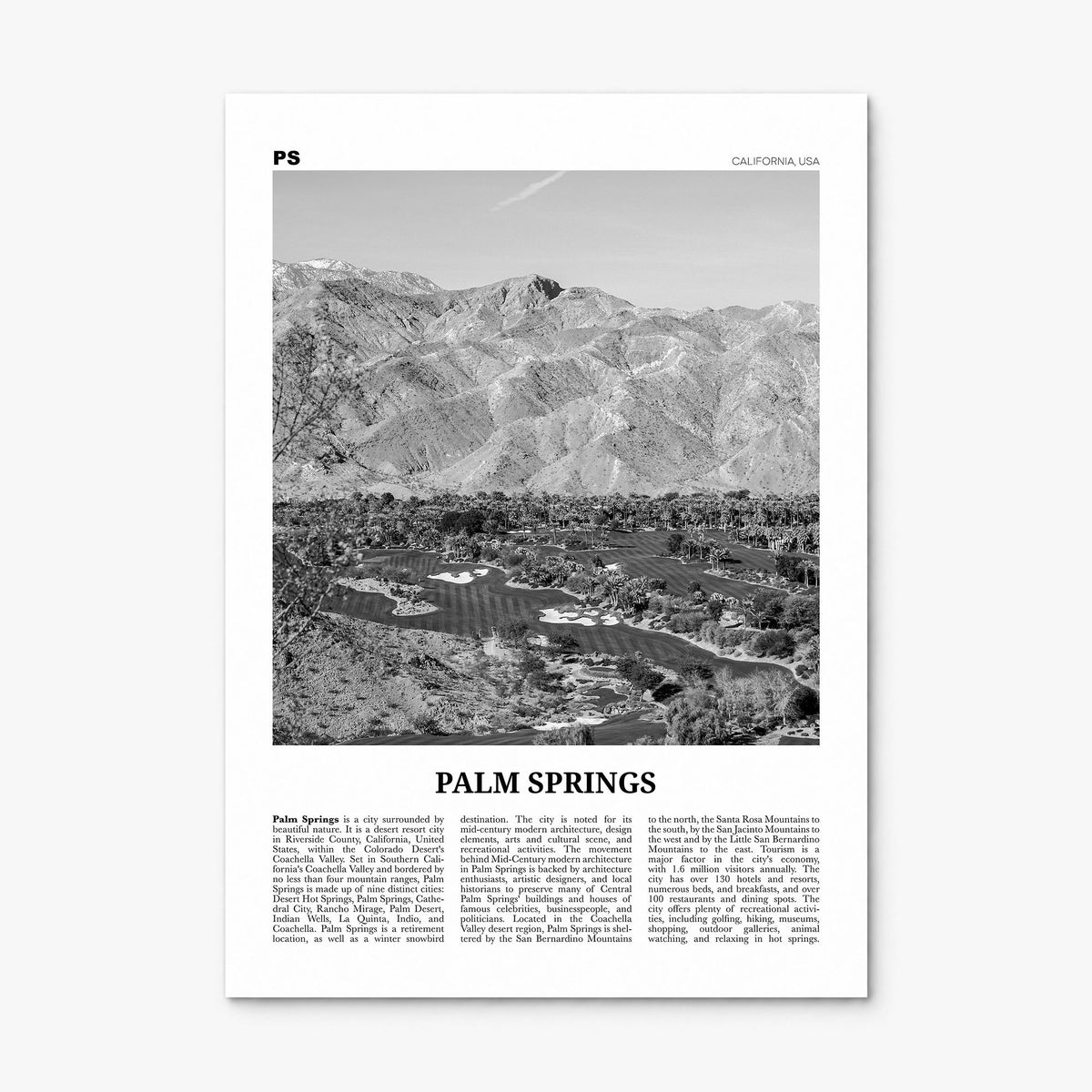Palm Springs Newspaper No 3 Poster, print only (unframed)