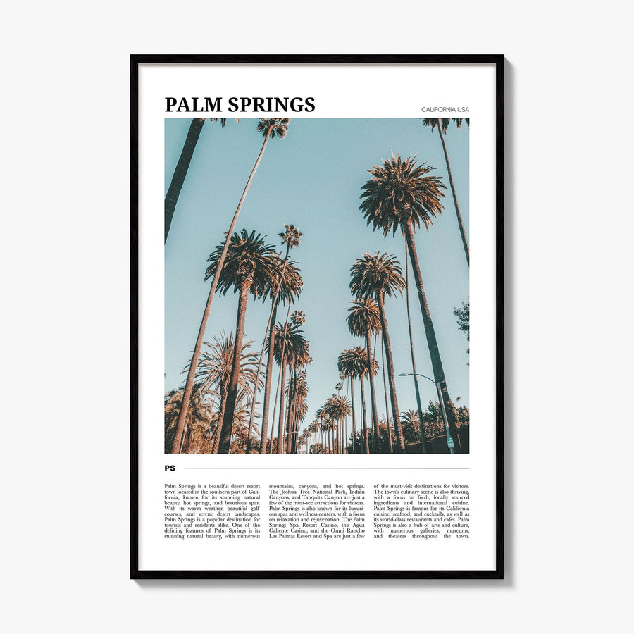 Palm Springs Travel No 1 Poster, framed poster mockup
