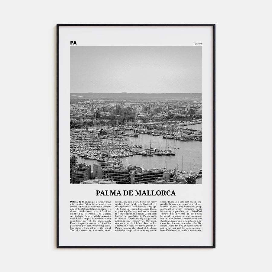 Palma de Mallorca No 1 Poster None / 8x12 in Nbourhood Travel B&W Poster