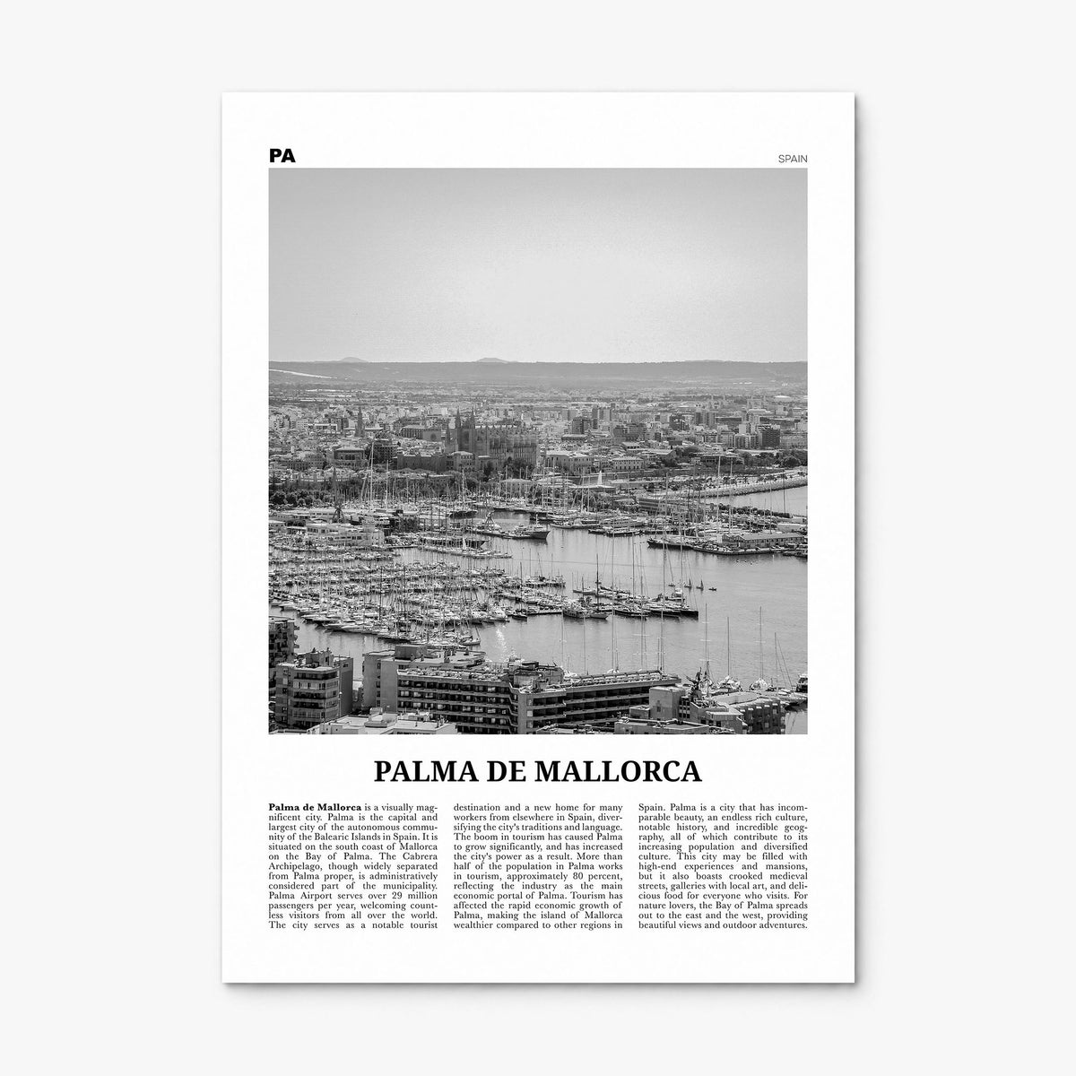 Palma de Mallorca Newspaper No 1 Poster, print only (unframed)