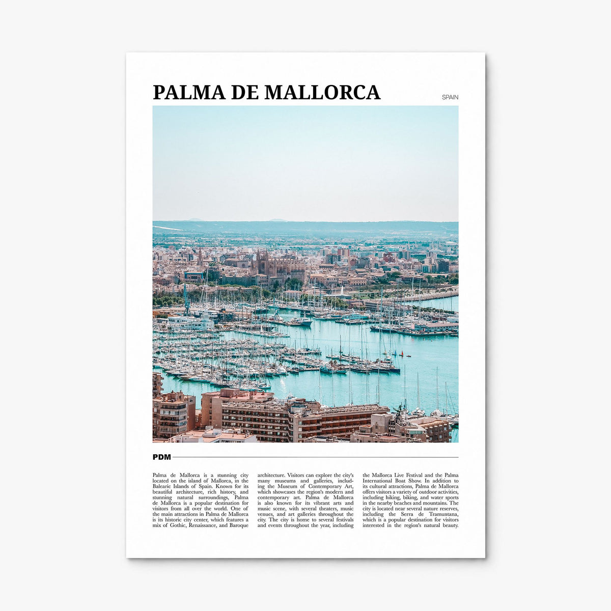 Palma de Mallorca Travel Poster, print only (unframed)