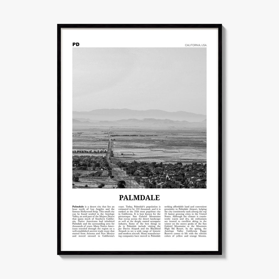 Palmdale Newspaper Poster, framed poster mockup