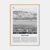 Palo Alto Poster Natural Wood / 8x12 in Nbourhood Travel B&W Poster