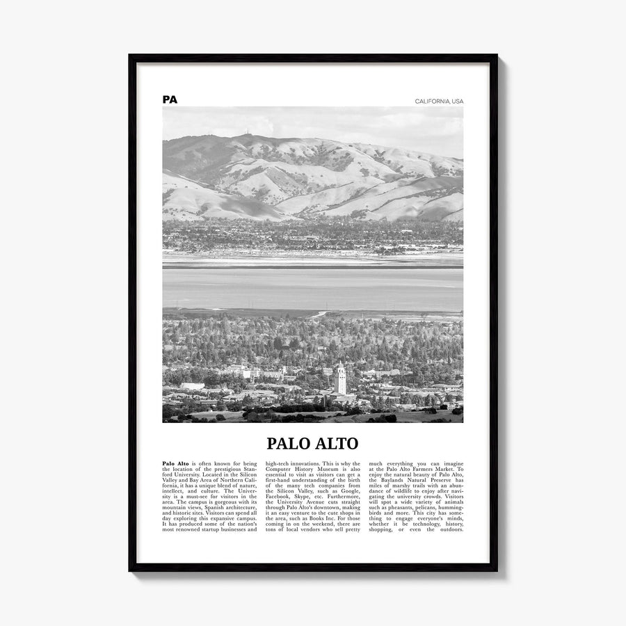 Palo Alto Newspaper Poster, framed poster mockup