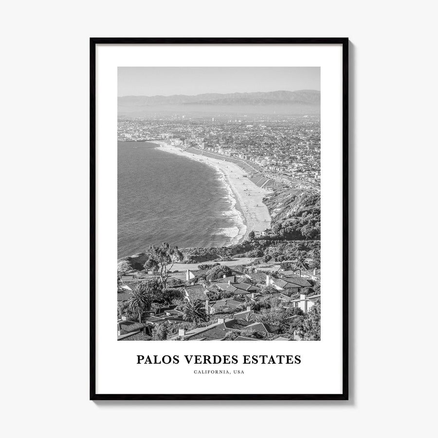 Palos Verdes Estates Classic Poster, framed poster mockup