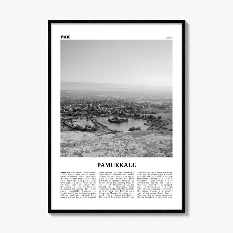 Pamukkale Newspaper Poster, framed poster mockup