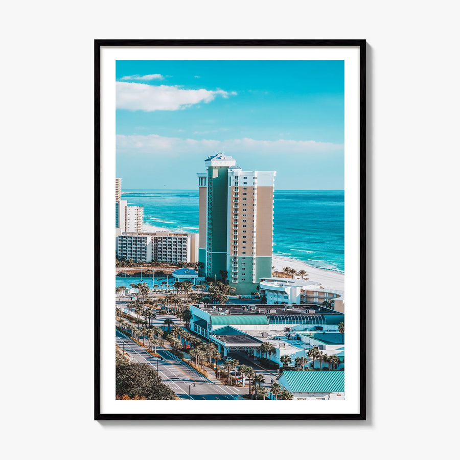 Panama City, Florida Photo Poster, framed poster mockup, white border