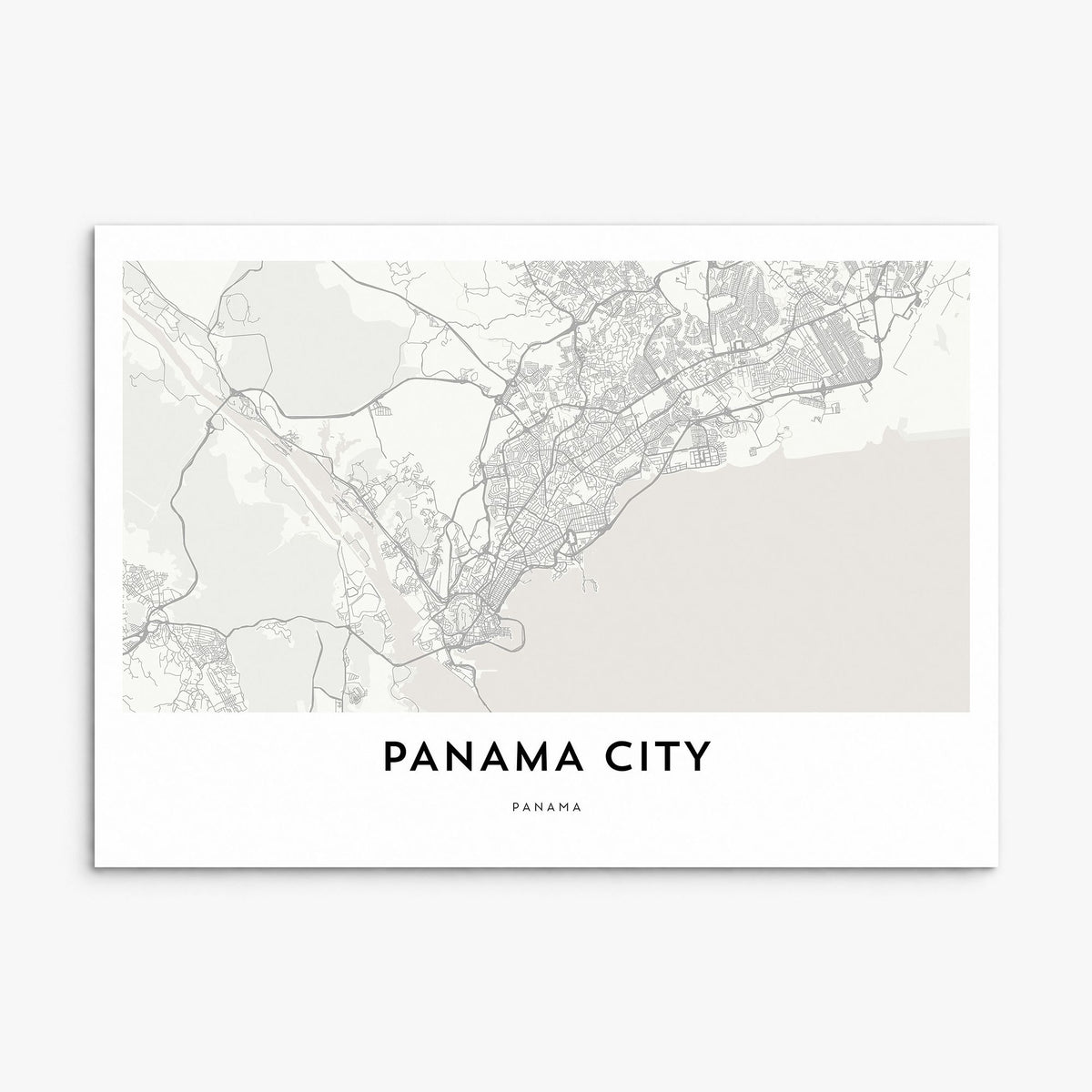 Panama City, Panama Map Poster, print only (unframed)