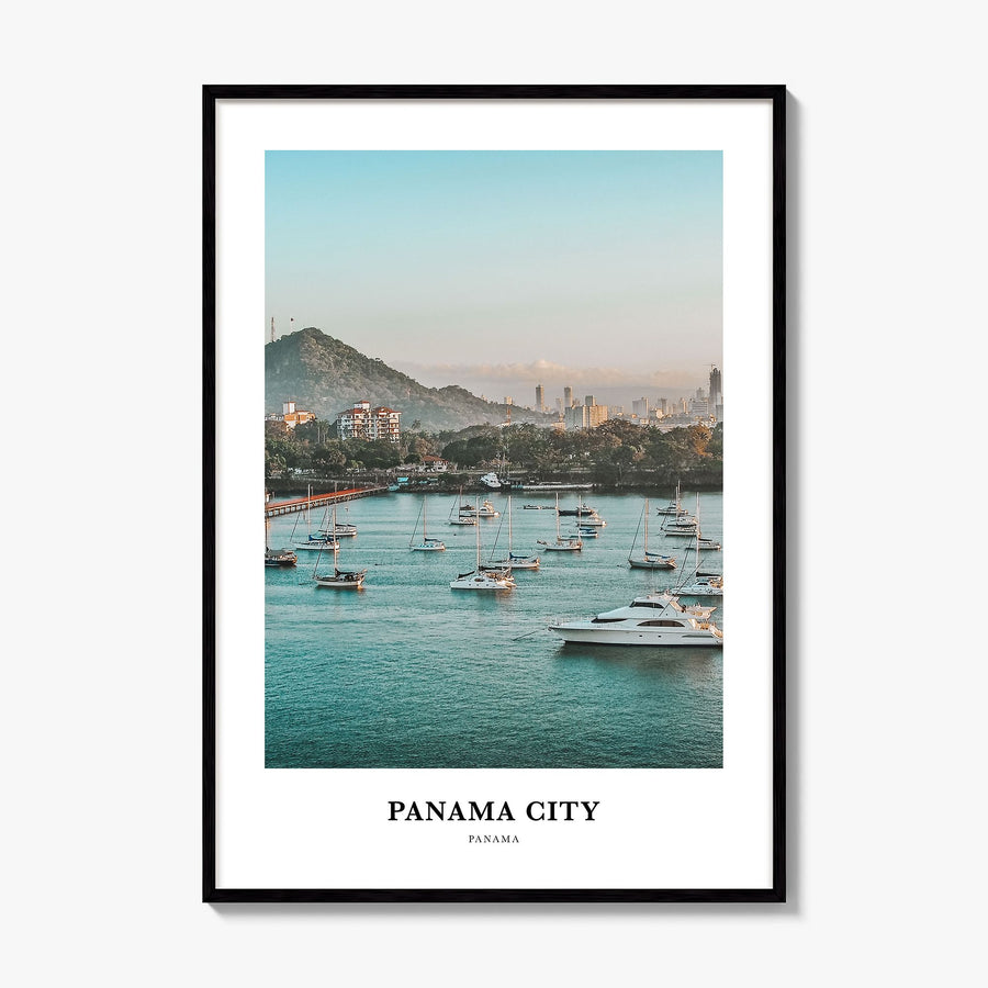 Panama City, Panama Classic No 1 Poster, framed poster mockup