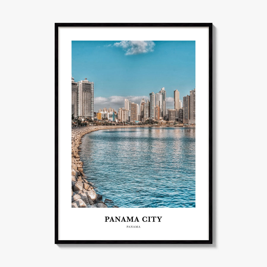 Panama City, Panama Classic No 3 Poster, framed poster mockup