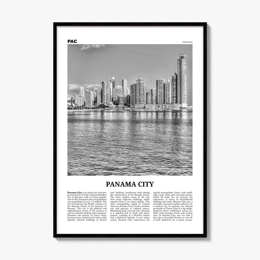 Panama City, Panama Newspaper No 1 Poster, framed poster mockup