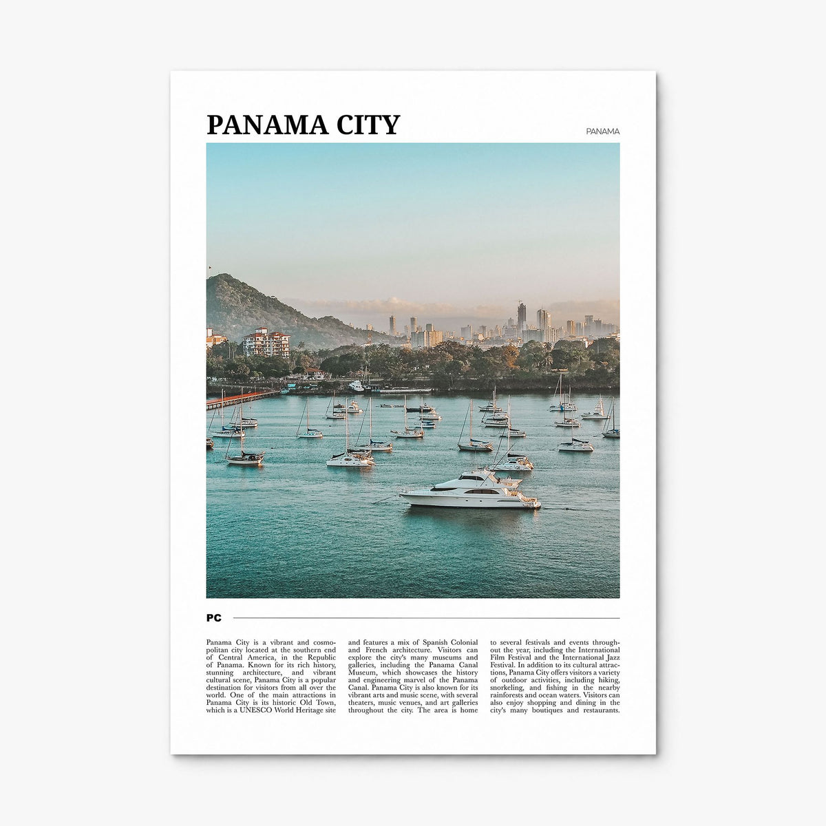 Panama City, Panama Travel No 1 Poster, print only (unframed)