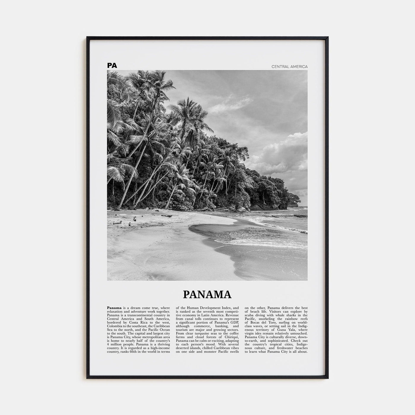 Panama No 1 Poster None / 8x12 in Nbourhood Travel B&W Poster